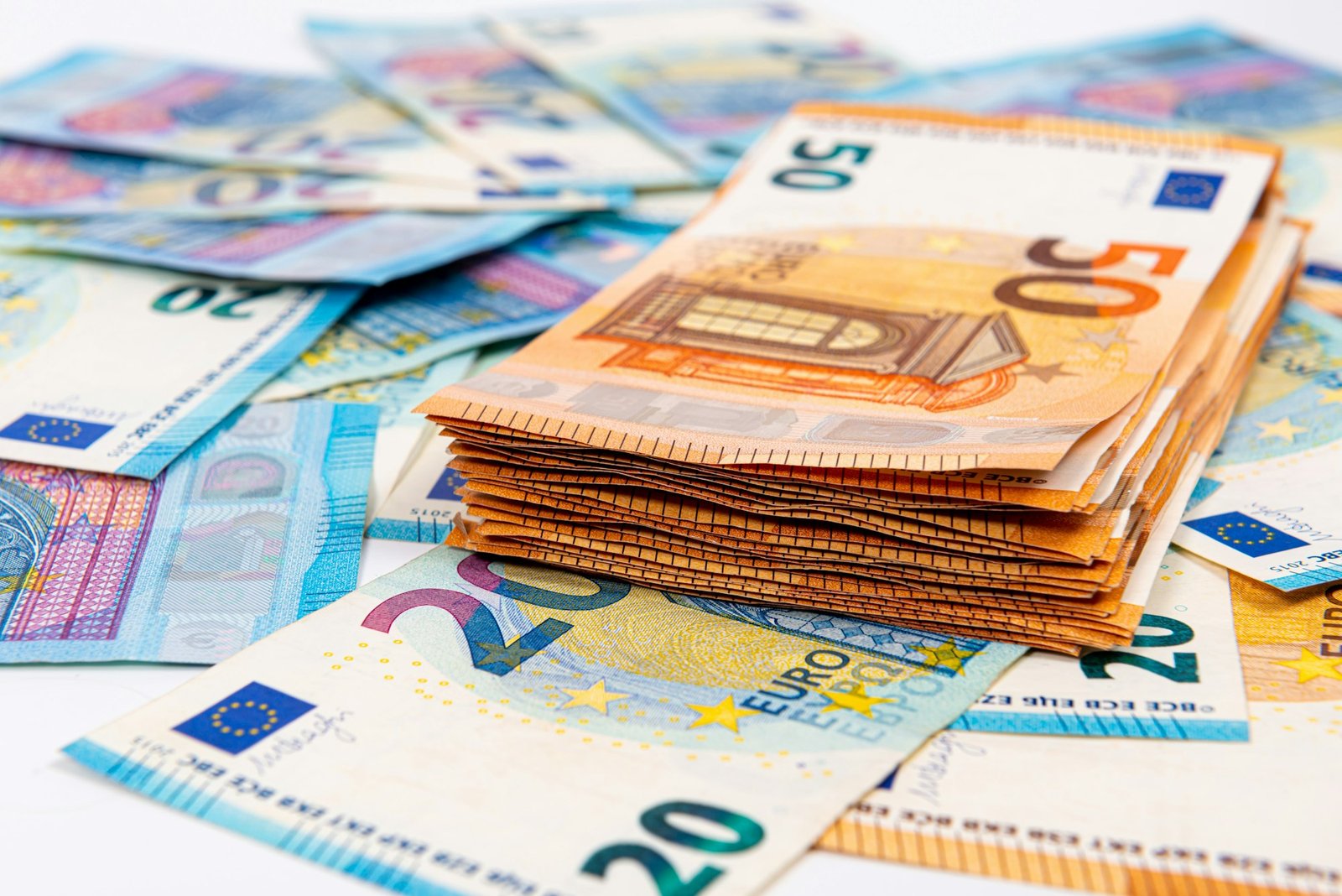 background from euro banknotes, Euro banknote as part of the economic and trading system, Close-up